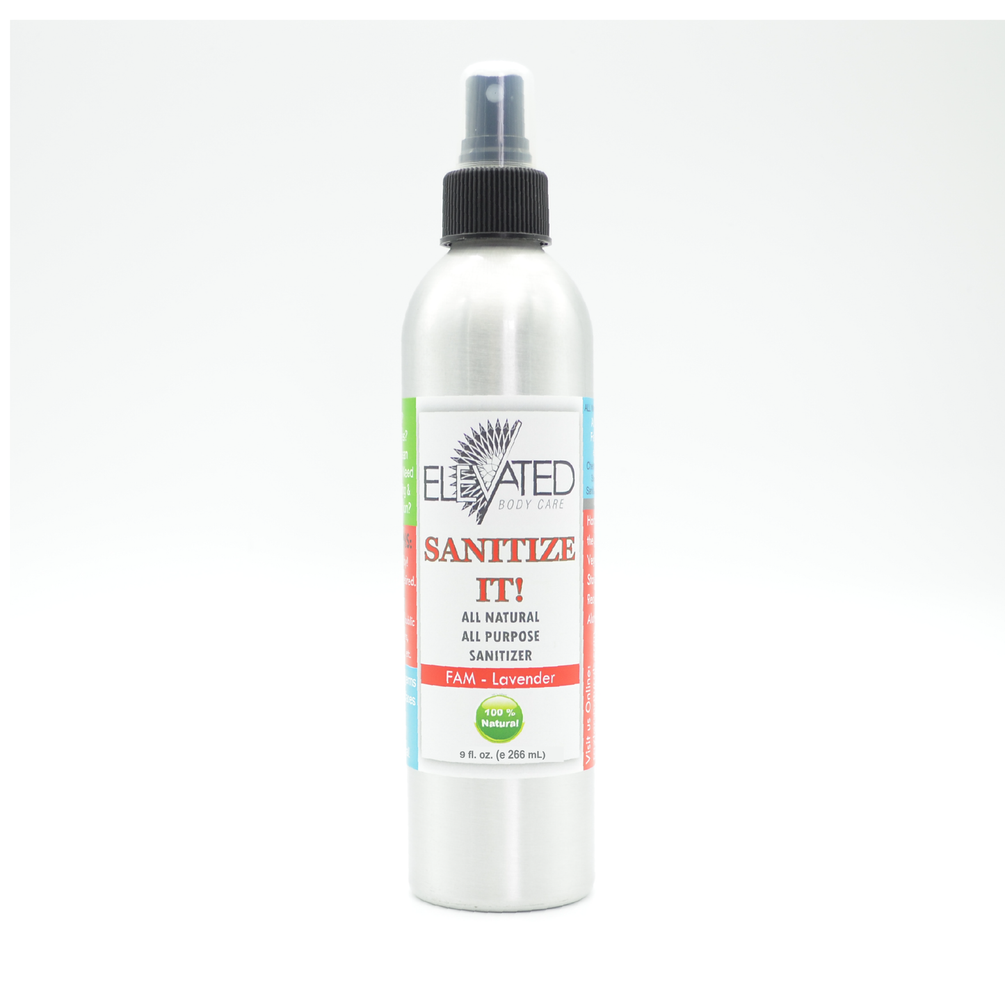 ELEVATED – SANITIZE IT! Natural Sanitizer – (2 sizes, 5 scents)